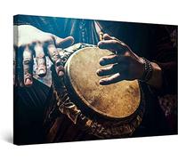 Startonight Impression Sur Toile Tambour traditionnel, Tableau Musique - Decoration Murale Salon Moderne - Image sur Toile - 60 x 90 cm Idée Cadeau Élégante et Originale Effet Lumineux Nocturne