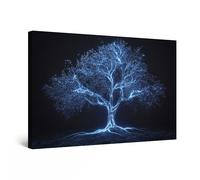 Startonight Tableau Abstrait Impression sur Toile - Arbre de Vie Magique et Lumineux Avatar - Décoration Murale Moderne - Grande Image sur Toile 80x120 cm - Idée Cadeau Élégante et Originale