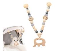 STARTONYOU Chaîne de poussette en bois pour bébé - Chaîne de poussette pour bébé garçon et fille - Jouet pour bébé à partir de 0 mois