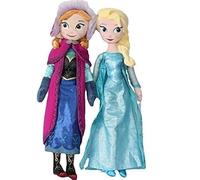 STARTONYOU Lot de 2 peluches de princesse, jouets, poupée, cadeau d'anniversaire, pour fille, 50 cm, Anna et Elsa