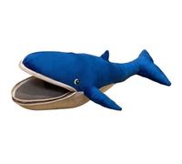 STARTONYOU Peluche baleine - Douce - Coussin de poupée - Grande bouche - Baleine bleue - Jouet en peluche - Cadeau d'anniversaire pour enfants (40 cm)