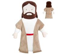 STARTONYOU Peluche Jésus mignonne en peluche de dessin animé avec Jésus - Coussin doux pour la maison, le bureau, la voiture, le baptême, Pâques, les cadeaux de fête religieuse