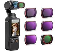STARTRC Ensemble de filtres ND pour DJI Osmo Pocket 3 Creator Combo Accessories - Pack de 6 CPL, ND 8, ND 16, ND 32, ND 64, ND256 (magnétique)(Version Aluminium)