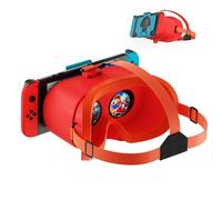 STARTRC Games Casque VR pour Nintendo Switch & Switch OLED, Lunettes de réalité virtuelle améliorées avec lentilles HD réglables et Sangle de tête Confortable, Rouge
