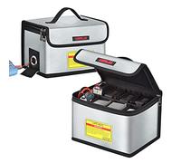 STARTRC Sac pour Batterie Lipo Sac Ignifuge antidéflagrant Grande capacité de Stockage Protection Lipo Safe Pouch pour Le Stockage(21,5 x 15 x 14cm)