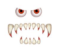 StarTreene Autocollants d'Halloween - Grand monstre fou - Décoration de porte de voiture - Décoration de porte de garage