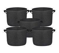 StarTreene Lot de 5 Sac à Culture Réutilisable Sac à Plantation Tissus Respirant Bien Protéger la Croissance des Plantes 5 Tailles au Choix (1 Gallon, Noir)