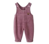 StarTreene Salopette pour bébé garçon fille sans manches en velours côtelé avec bretelles réglables Barboteuse Vêtements pour bébé pour printemps, été, automne, lilas, 18- 24 Mois