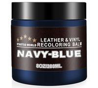 STARTSO WORLD Kit de Rénovation pour Cuir 200ml, Teinture Cuir Bleu Marine pour Meubles, Canapés, Sièges d'Auto - Teinture et Peinture pour Cuir Éraflé et Décoloré