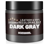 STARTSO WORLD Kit de Rénovation pour Cuir 200ml, Teinture Cuir Gris foncé pour Meubles, Canapés, Sièges d'Auto - Teinture et Peinture pour Cuir Éraflé et Décoloré