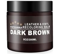 STARTSO WORLD Kit de Rénovation pour Cuir 200ml, Teinture Cuir Marron Foncé pour Meubles, Canapés, Sièges d'Auto - Teinture et Peinture pour Cuir Éraflé et Décoloré