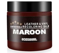 STARTSO WORLD Kit de Rénovation pour Cuir 200ml, Teinture Cuir Marron pour Meubles, Canapés, Sièges d'Auto - Teinture et Peinture pour Cuir Éraflé et Décoloré