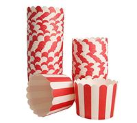 Staruby Pack de 50 Caissettes en papier pour muffins, Caissettes en Papier pour Cupcakes, Moules à Muffins, Enveloppes pour Fêtes, Anniversaires, Mariages, Bonbons et Décorations de Gâte Rouge