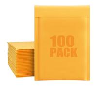 STARVAST 100Pcs Enveloppes à Bulles 4.7 x 7.7 Inch / 12 x 19.5 CM - Enveloppes Matelassées, Enveloppe Expedition Imperméable - Jaune, Papier Kraft