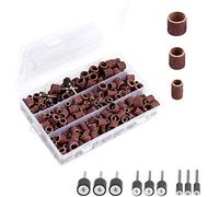 STARVAST 338 Pièces Tambour de Ponçage avec Boîte de plastique, Comprenant 329 Pièces Bandes de Ponçage et 9 Pièces Tambour Mandrin 1/2", 3/8", 1/4" pour Dremel Outils Rotatifs