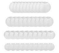 STARVAST 40 Pcs Lanternes en Papier Blanc - Lampion Papier Boule pour Mariages, Anniversaires, Fêtes et Événements - Assortiment de Tailles Rondes (4", 6", 8", 10")