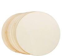 STARVAST 50 Pcs Disques de Bois Brut Naturel, Tranche de Bois 15 CM avec 3 MM d’Epaisseur, Rondin de Bois pour les Arts et l'artisanat Décorations de Noël Artisanat Bricolage - 6 Inch