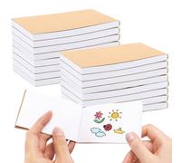 STARVAST Lot de 50 carnets vierges pour animation (11,4 x 6,3 cm) - Kit de mini carnets de feuilles en vrac pour enfants et étudiants - 60 feuilles (120 pages) par bloc, papier 100 g/m²
