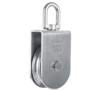 STARVAST Poulie de levage simple M100 - Charge de 4000 kg - Acier inoxydable 304 - Robuste - Roue unique pivotante - Corde de levage