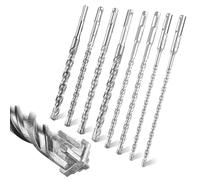STARVAST SDS Plus - Lot de 8 forets pour béton - Diamètre 6-16 et 210 mm de long - 4 tranchants - Foret à béton durable en acier 40CR pour des résultats précis - Jeu de forets à béton - Foret à