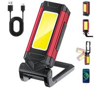 Starvortex Baladeuse LED Mecanicien à Aimant, Lampe Atelier 2800mAh Étanche | Lampe de Travail LED Rechargeable, 7 Modes d'Éclairage, Rotation à 360°, avec Crochet Pliant, pour Garage, Camping, d'urgence