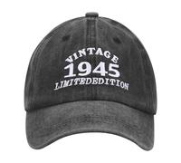 Starvortex Casquettes de baseball vintage pour homme, 60e/70e/80e anniversaire pour homme, 1965/1975/1985, cadeaux d'anniversaire pour homme, cadeaux inhabituels pour papa, oncle, grand-père, gris