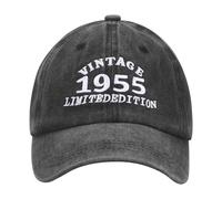 Starvortex Casquettes de baseball vintage pour homme, 60e/70e/80e anniversaire pour homme, 1965/1975/1985, cadeaux d'anniversaire pour homme, cadeaux inhabituels pour papa, oncle, grand-père, gris