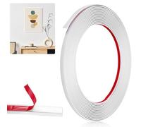 Starvortex Moulure Auto Adhesive, Blanc Baguette de Finition PVC, Décoration Moulure Adhesive de 6 m x 0.65 cm, Facile à Couper et à Installer, Moulures Flexible pour Bord de Carreau, Miroir, Porte