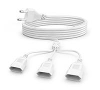 Starvortex Petite Rallonge Electrique 3M, 3 in 1 Rallonge Prise Plate | 2.5A 250V 625W, Multiprise, Prise Euro pour Une Utilisation en Intérieur TV, PC, Moniteur, Blanc