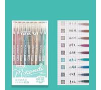 STARWAVE 9 Pcs/Pack Gel Ink Pens Set Morandi Colors Gel Pens Fine Point 0.5mm for Art Painting Writing Supplies Student Ballpoint Pen School Office Gift(B)