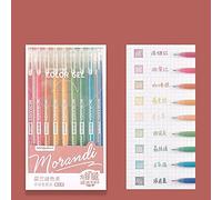 STARWAVE 9 Pcs/Pack Gel Ink Pens Set Morandi Colors Gel Pens Fine Point 0.5mm for Art Painting Writing Supplies Student Ballpoint Pen School Office Gift(D)