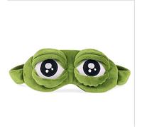 STARWAVE Funny Creative Pepe The Frog Sad Frog 3D Eye Mask Cover Sleeping Rest Cartoon Plush Sleeping Mask Cute Anime Gift