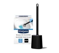 STARWAX - Brosse WC Silicone Double Face - Nettoyage Facile même dans Les endroits Difficiles - Séchage Rapide et sans Odeur - Robuste - Couleur Noire