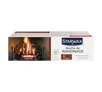 STARWAX Bûche de ramonage pour poêle et cheminée PEFC | Décolle et dégrade suie et goudron, prévient les feux de conduit, sans odeur, complète un ramonage mécanique