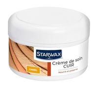 STARWAX - Crème de Soin Cuirs Colorés - Nourrit, Préserve la Souplesse et La Brillance - Hydrate en Profondeur - Ravive la Teinte - Teinte Camel - Fabriqué en France - 150ml