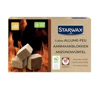 STARWAX Cubes Allume-feu PEFC, boîte de 32 | Combustion jusqu'à 10 minutes sans odeur, n'altère pas la saveur des aliments, certifiés PEFC, pour poêle et barbecue