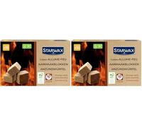 STARWAX Cubes Allume feu PEFC X32, Neutre (Lot de 2)