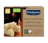 STARWAX Cubes Fuoco XXL Scatola x 34 Certificato PEFC 100% | Combustion jusqu'à 8 minutes sans odeur, n'altère pas la saveur des aliments, certifiés FSC, pour poêle et barbecue