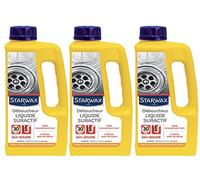 STARWAX Déboucheur Liquide pour Canalisations - 1L - Idéal pour les Canalisations Partiellement Bouchées - Lot de 3