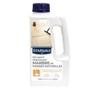 STARWAX Décapant Dégraissant pour Marbre et Pierres Naturelles - 1L - Idéal pour un Usage Ponctuel - Optimise la Brillance - Applique Facilement - Sans Rinçage