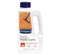 STARWAX - Décapant pour Tomettes et Terres Cuites - Elimine salissures et anciens produits - Remet un Sol à Nu Avant Rénovation - Sans Rinçage - Usage ponctuel- Fabriqué en France - 1L - 30 à 50m²