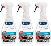 STARWAX Dégraissant Intensif pour Cuisine - 3x 500ml - Idéal pour Dissoudre les Graisses Mêmes Cuites et Adhérentes