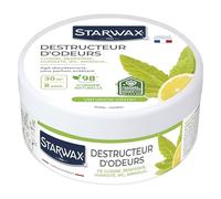 STARWAX - Destructeur d'odeurs - Elimine les odeurs de cuisine, de renfermé, d'humidité, WC, animaux - Jusqu'à 8 semaines - 98% d'origine naturelle - Parfum Verveine Citron - Fabriqué en France