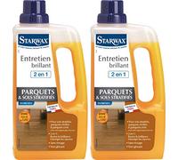 STARWAX Entretien Brillant pour Parquets et Sols Stratifiés - 1L - Idéal pour Entretenir et Préserver la Brillance d'un Parquet ou Sol Stratifié