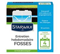 STARWAX Entretien Hebdomadaire pour Fosses Septiques - 450 gr - Maintient l’équilibre de la Fosse - Agit Biologiquement - 4 Mois