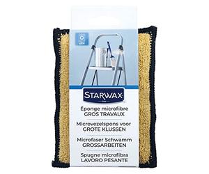 STARWAX Eponge Microfibre Gros travaux X1 - Idéale pour Les Gros nettoyages, Le décollage du Papier Peint, Le lessivage des Murs et plafonds,