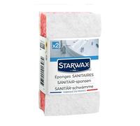 STARWAX - Eponges sanitaires - Lot de 3 x2 - Nettoyer sans rayer - Elimine Le calcaire, dépôts de Savon Mousse hydrophile - 100% Fibres végétales - Absorption maximale - Conception Française