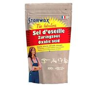 STARWAX FABULOUS Sel d'Oseille Acide Oxalique, 1kg, Poudre minérale pure 99,5%, Blanchit textiles et bois, Dégrise le bois, Élimine rouille, Désoxyde métaux cuivres, Inodore incolore, Fabriqué France