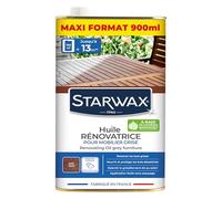 STARWAX Huile rénovatrice pour mobilier grisé 900ml teinte teck