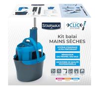 STARWAX - Kit Balai Mains Sèches - Nettoie Les Sols - Sans Efforts - Seau + Microfibres + Balai - Conception Française